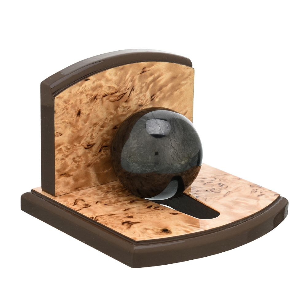 Визитница настольная из карельской березы с шаром - интернет магазин Русь Велика я фото 2