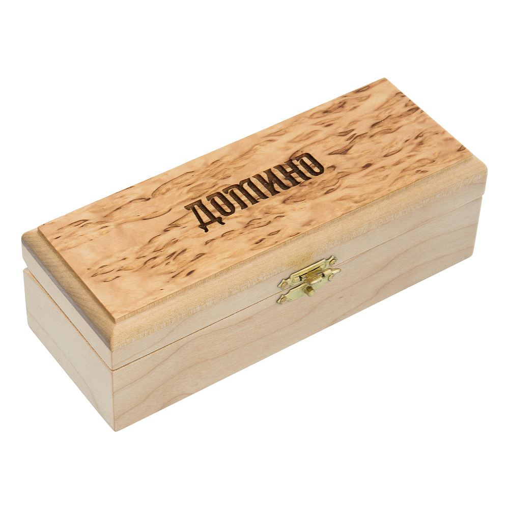 Домино в шкатулке из карельской березы - интернет магазин Русь Велика я фото 2