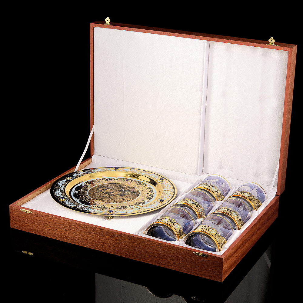 Питейный набор для виски на 6 персон. Златоуст - интернет магазин Русь Велика я фото 1