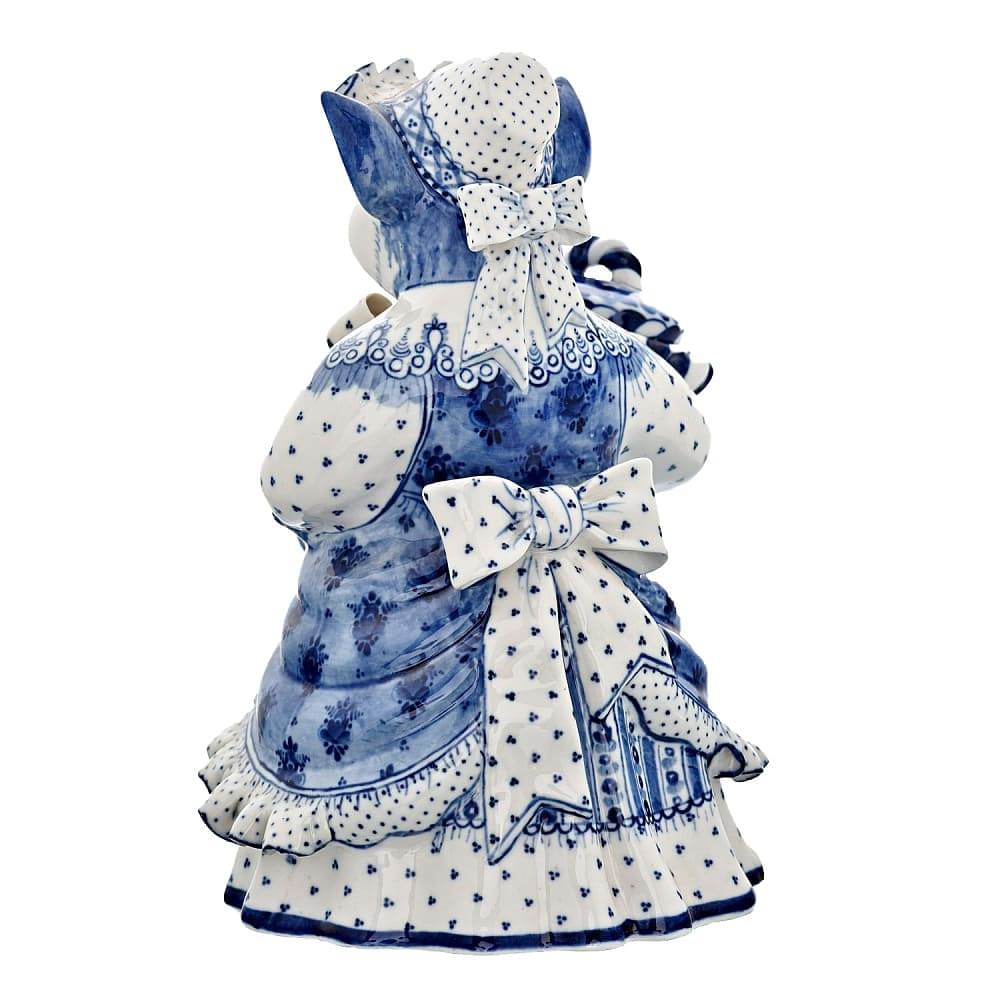 Штоф фарфоровый 500 мл «Свинья Хавронья». Гжель - интернет магазин Русь Велика я фото 2