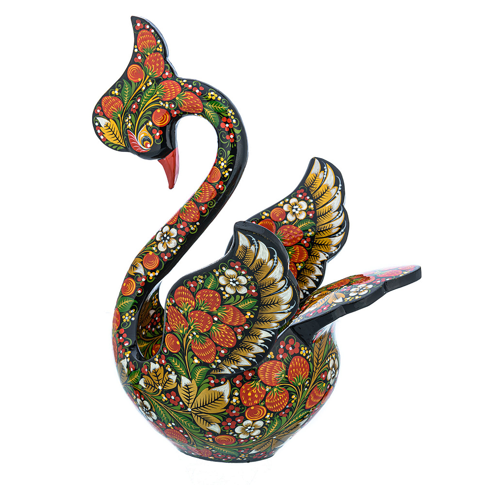 Братина «Лебедь». Хохлома - интернет магазин Русь Велика я 