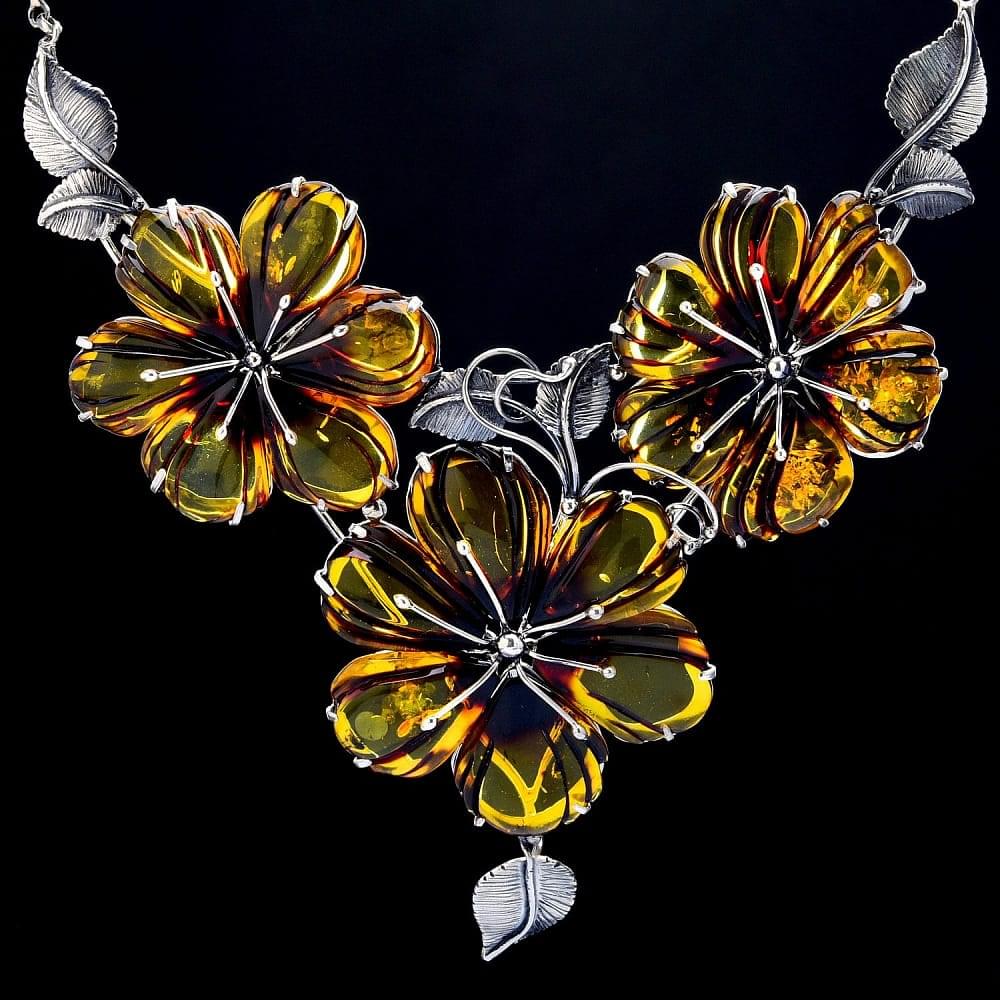 Колье с янтарем 114,94 гр. Серебро 925* - интернет магазин Русь Велика я фото 1