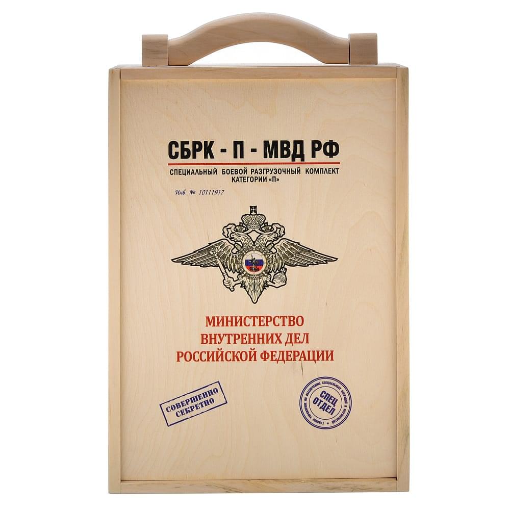 0030464 НАБОР «Страт.запас»:фляж.+2круж. «МВД РФ» 28*35см  в ПУ - интернет магазин Русь Велика я фото 2