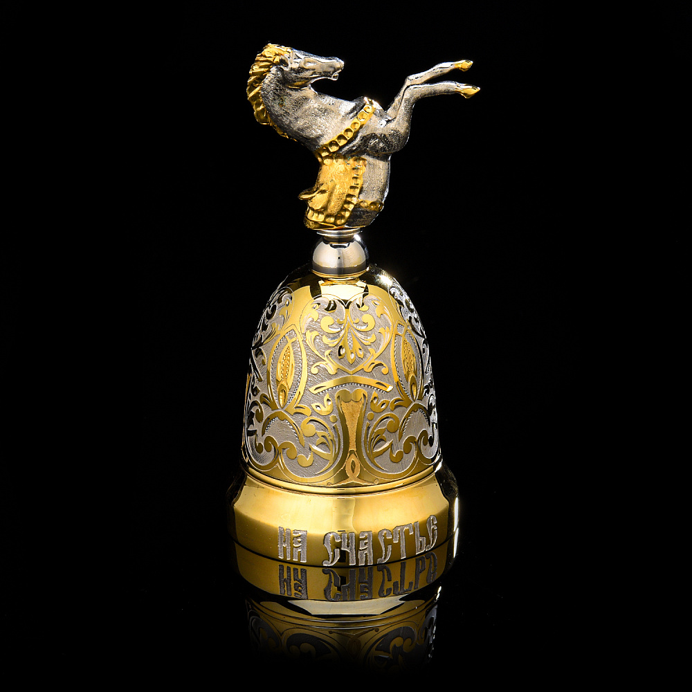 Лошадь Символ 2026 года. Колокольчик «Конь. На счастье». Златоуст - интернет магазин Русь Велика я 