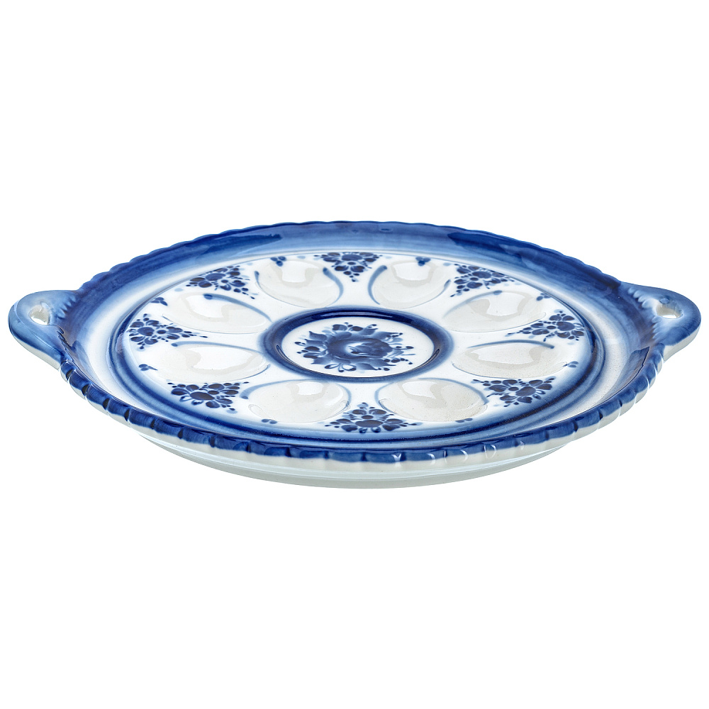 Пасхальница на 8 яиц. Гжель - интернет магазин Русь Велика я фото 3