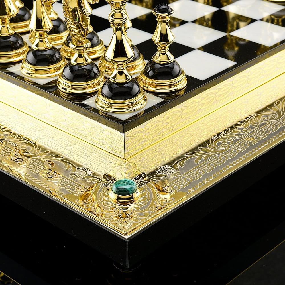 Шахматы из камня «Златоуст» эксклюзивные - интернет магазин Русь Велика я фото 1