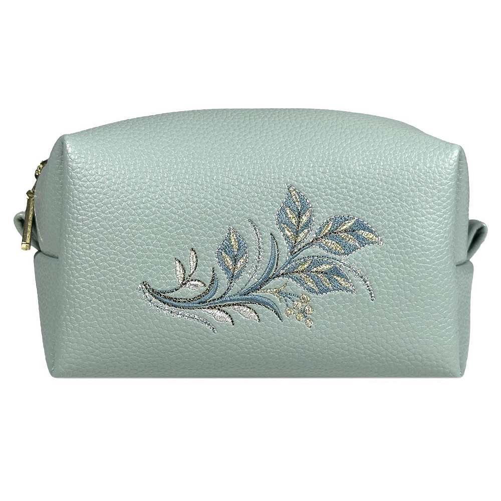 Косметичка «Летний сад». Фисташковая с вышивкой - интернет магазин Русь Велика я фото 1