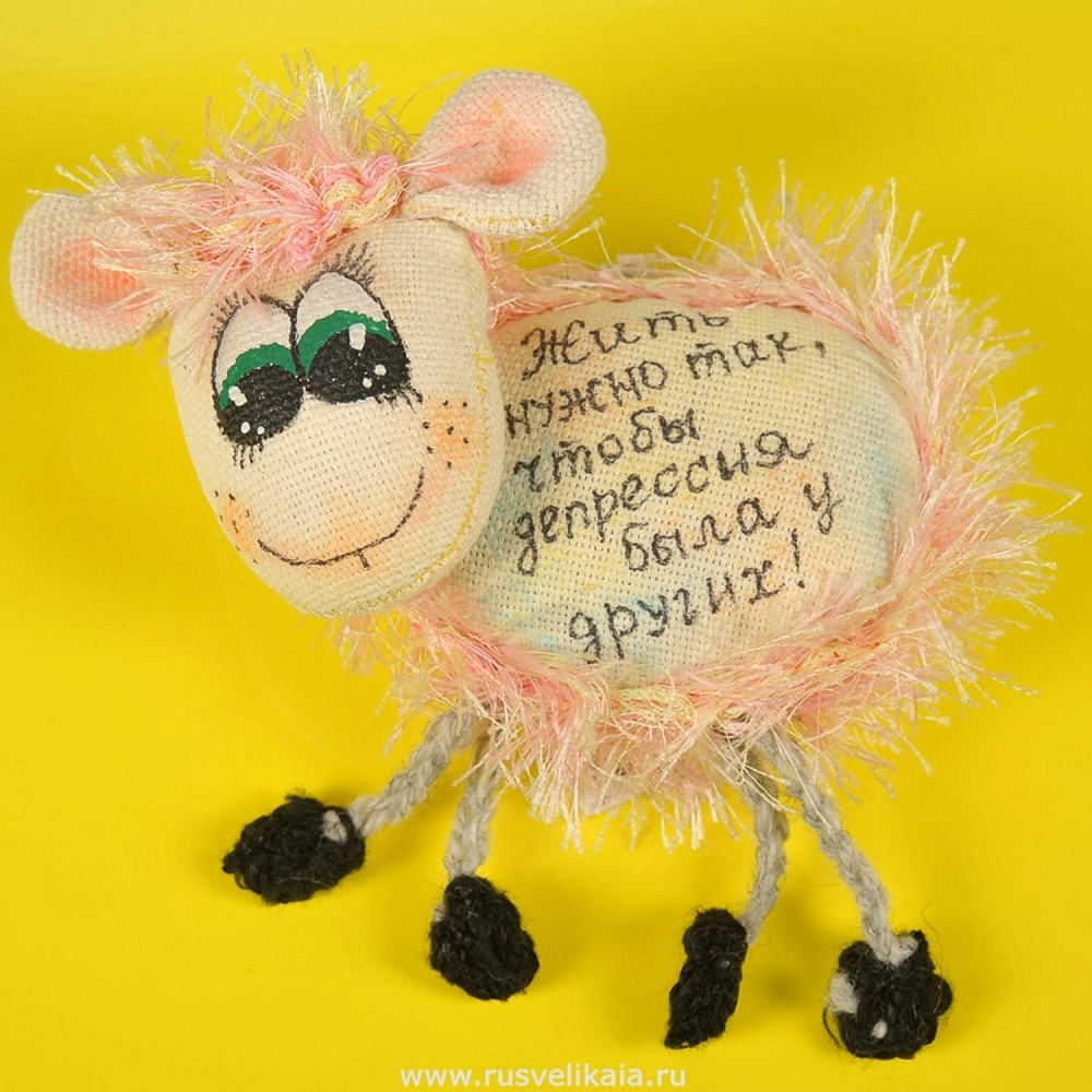 0021332 Кукла-ОБЕРЕГ навесной «Овечка» в ассортименте - интернет магазин Русь Велика я фото 4