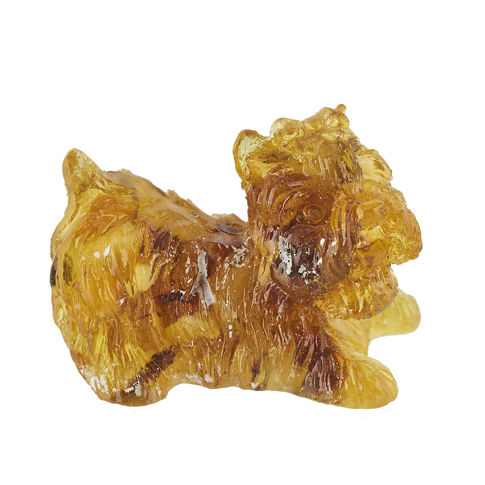 Статуэтка из янтаря «Собачка» - интернет магазин Русь Велика я 