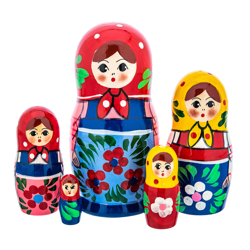 Матрешка «Традиционная» 5 мест - интернет магазин Русь Велика я 