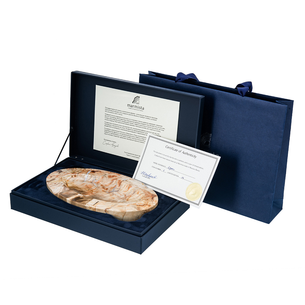 Пепельница для сигар из окаменелого дерева «Лигеро» - интернет магазин Русь Велика я фото 1