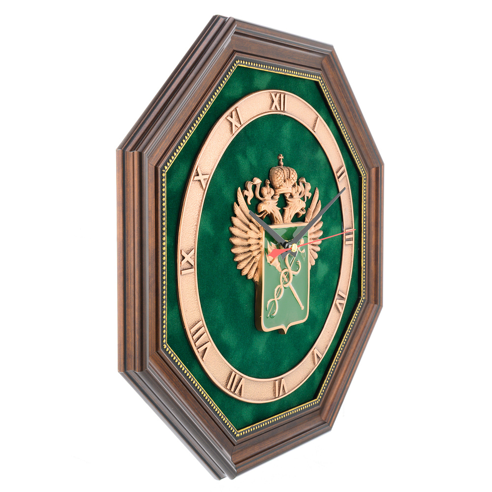 Часы настенные «Эмблема таможни». Гальванопластика 34х34 см - интернет магазин Русь Велика я фото 2