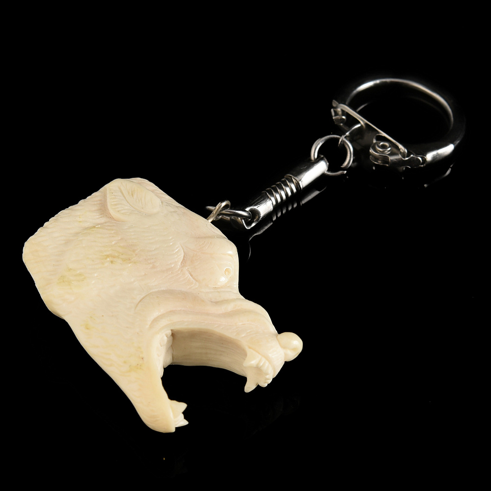 Брелок из бивня мамонта «Бурый медведь» - интернет магазин Русь Велика я 