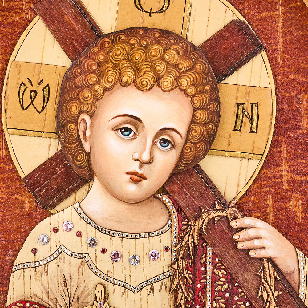 Икона из бересты «Спаситель Мира» 46,5х36,5 см - интернет магазин Русь Велика я фото 2