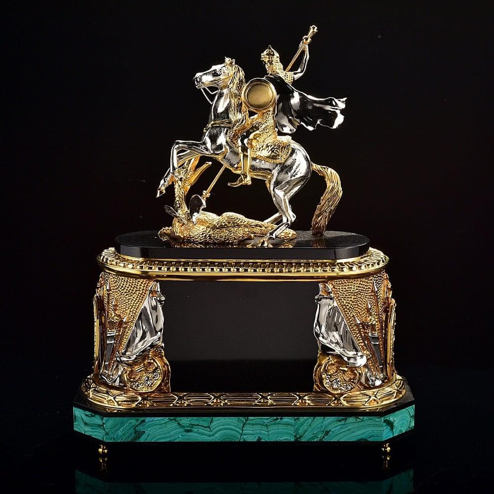 Часы каминные «Георгий Победоносец» - интернет магазин Русь Велика я фото 5