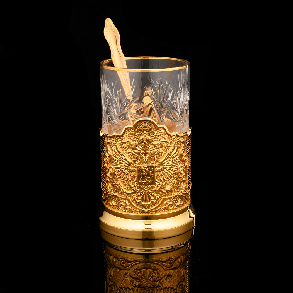 Чайный набор с френч-прессом и подстаканниками «Национальная гвардия РФ». Златоуст - интернет магазин Русь Велика я фото 4