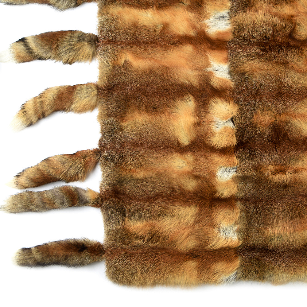 Меховое покрывало из лисиц с хвостами - интернет магазин Русь Велика я фото 1