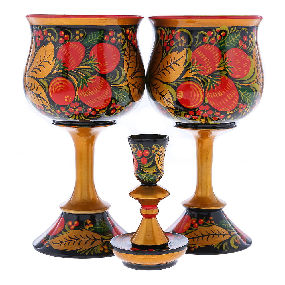 Питейный набор «Свадебный». Хохлома - интернет магазин Русь Велика я фото 5