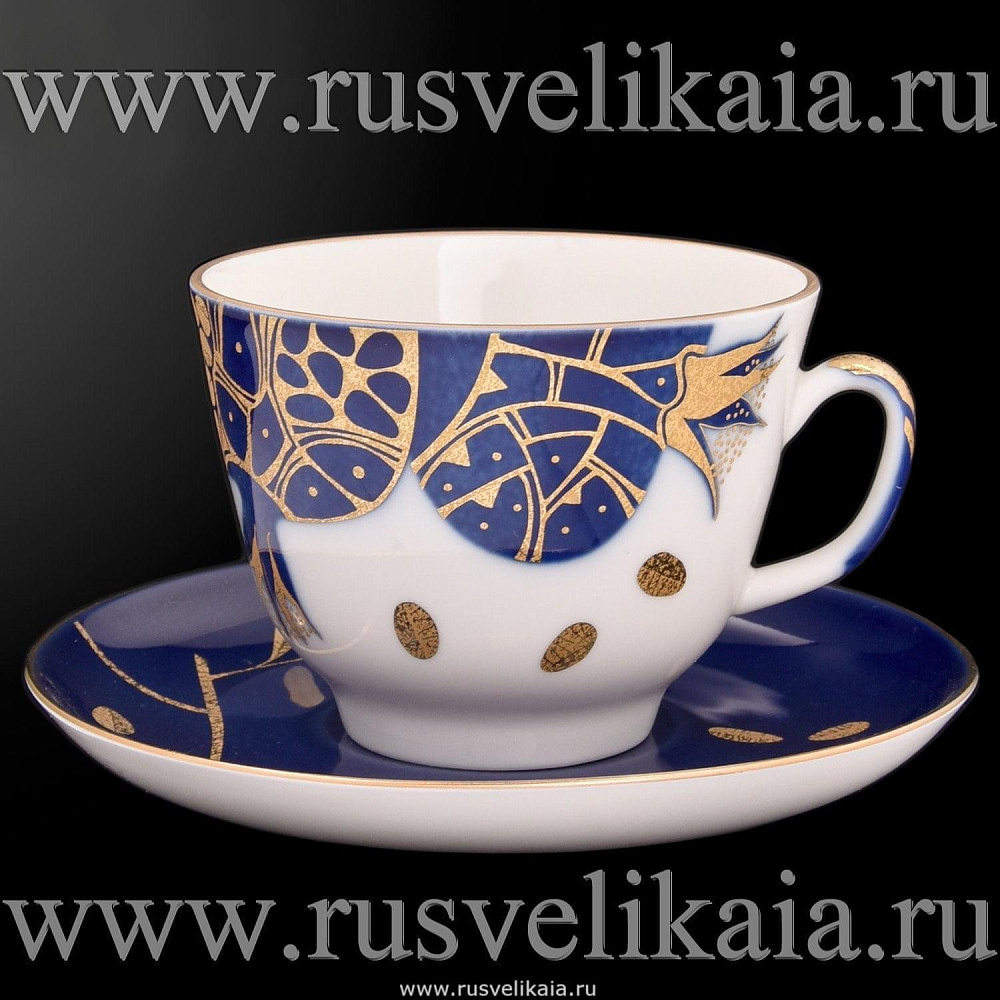 Чайная пара «Гранат золотой» форма «Подарочная» ИФЗ - интернет магазин Русь Велика я 