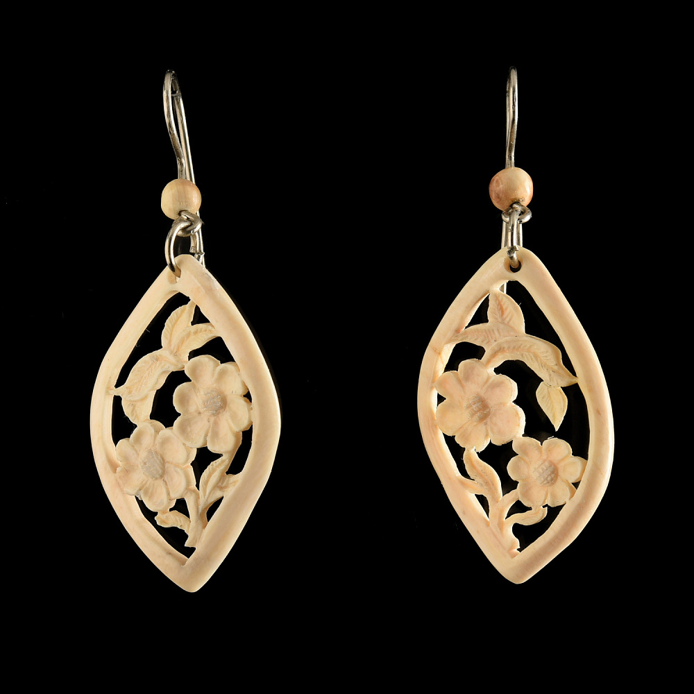 Серьги из бивня мамонта «Весна» - интернет магазин Русь Велика я 