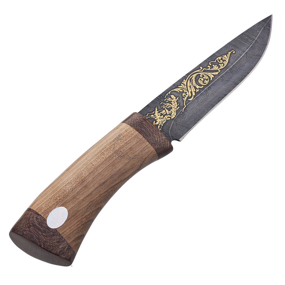 Нож сувенирный из дамасской стали «Бекас». Златоуст - интернет магазин Русь Велика я фото 2