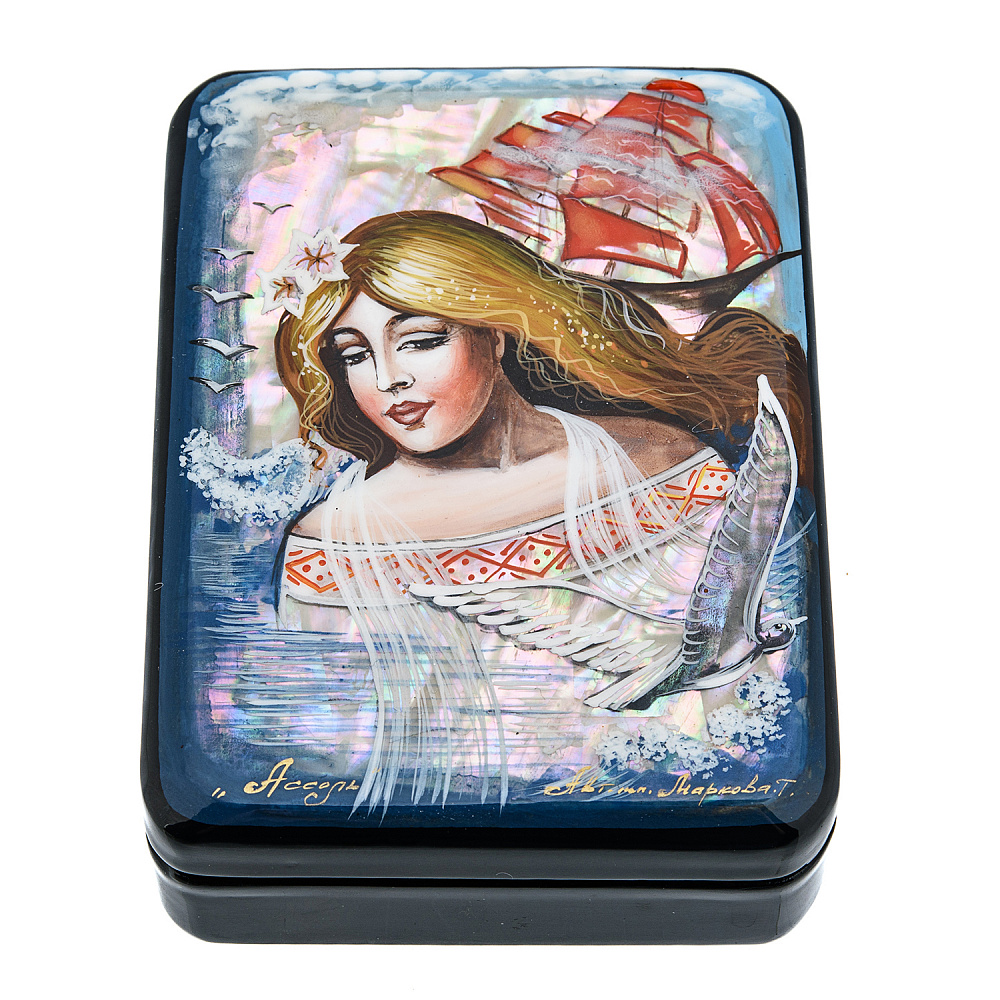 Шкатулка с художественной росписью «Ассоль» - интернет магазин Русь Велика я 