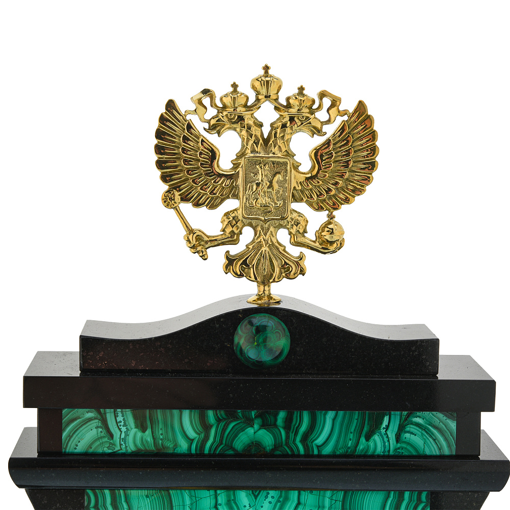 Часы из натурального камня «Герб РФ» - интернет магазин Русь Велика я фото 3