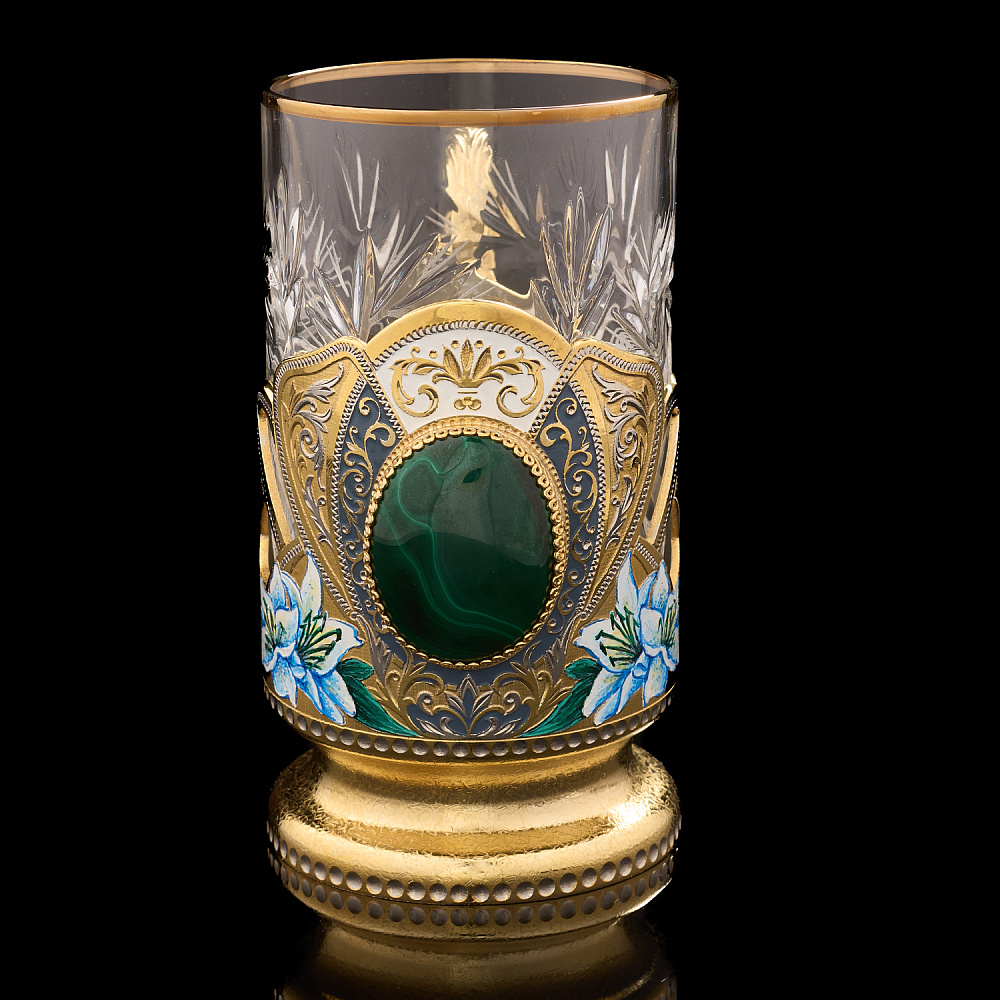 Чайный набор с френч-прессом и подстаканниками «Малахит». Златоуст - интернет магазин Русь Велика я фото 7