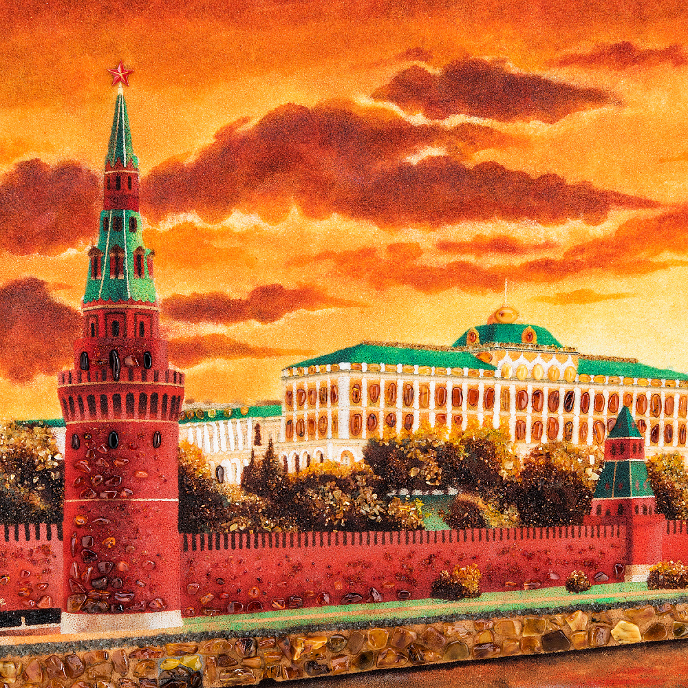 Картина янтарная «Набережная у Кремля» 60х80 см - интернет магазин Русь Велика я фото 4