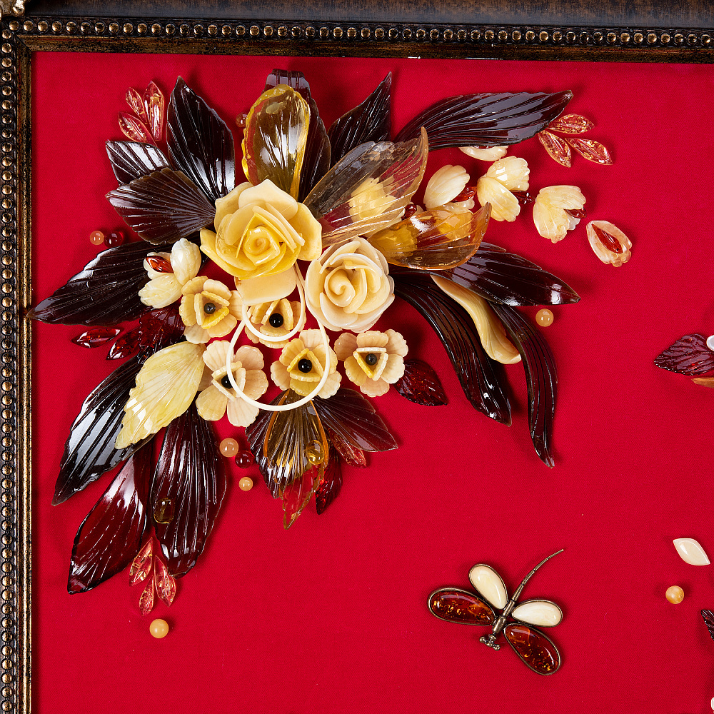 Картина янтарная «Роскошь цветения» 80х120 см - интернет магазин Русь Велика я фото 2