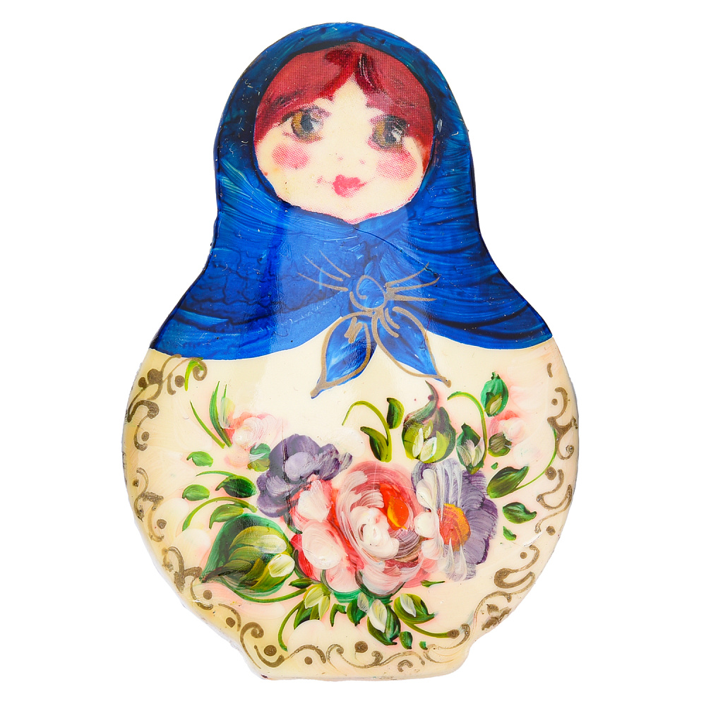 Брошь с ручной росписью «Жостово. Матрешка» (в ассортименте) - интернет магазин Русь Велика я фото 2