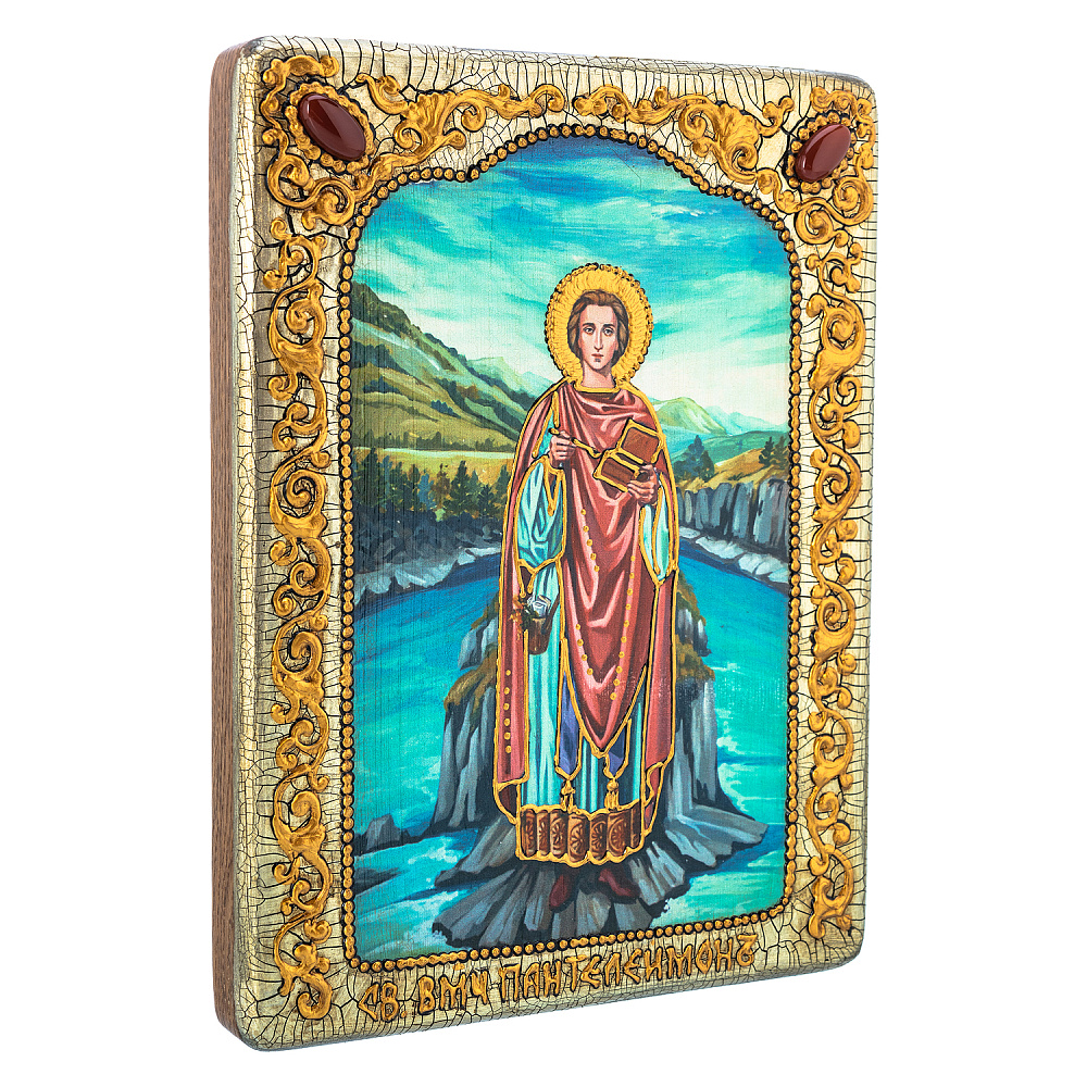 Икона «Целитель Пантелеймон» 15х20 см - интернет магазин Русь Велика я фото 2