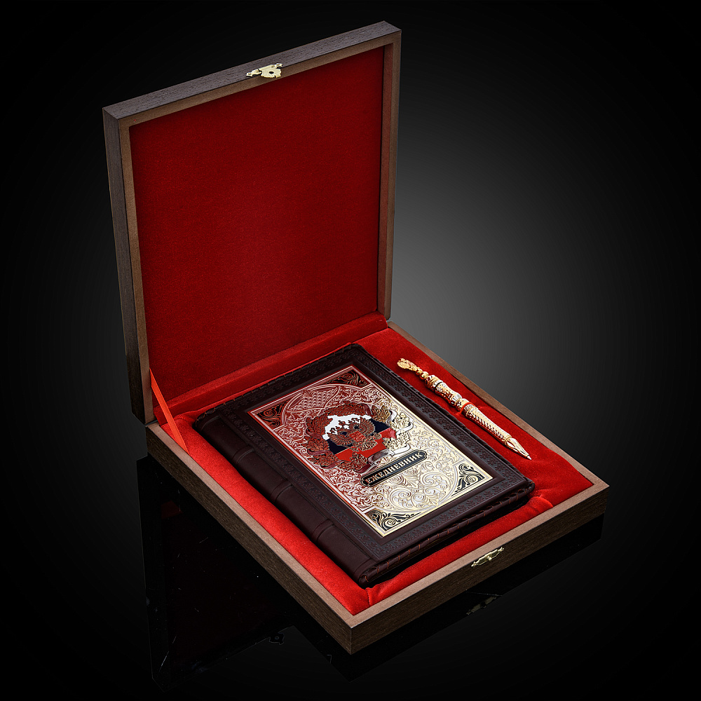 Подарочный набор с ежедневником и ручкой «Герб РФ». Златоуст - интернет магазин Русь Велика я фото 1