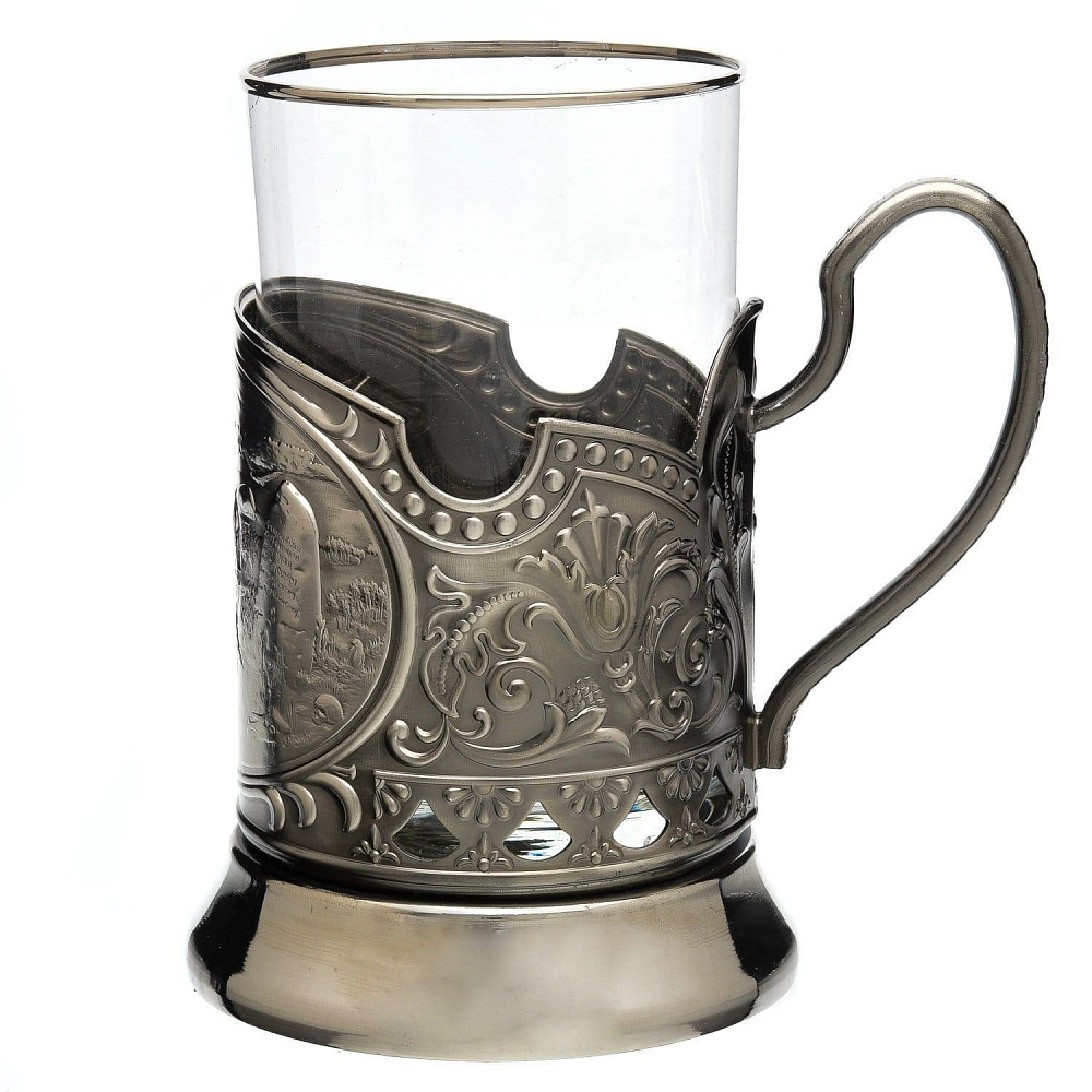 Подстаканник никелированный «Витязь на распутье» - интернет магазин Русь Велика я фото 1