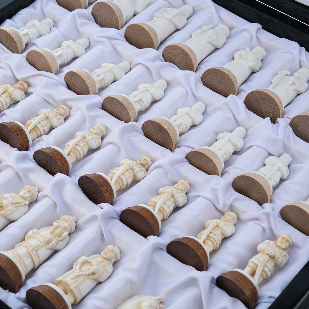 Шахматы с фигурами из кости «Куликово поле» 48х48 см - интернет магазин Русь Велика я фото 12