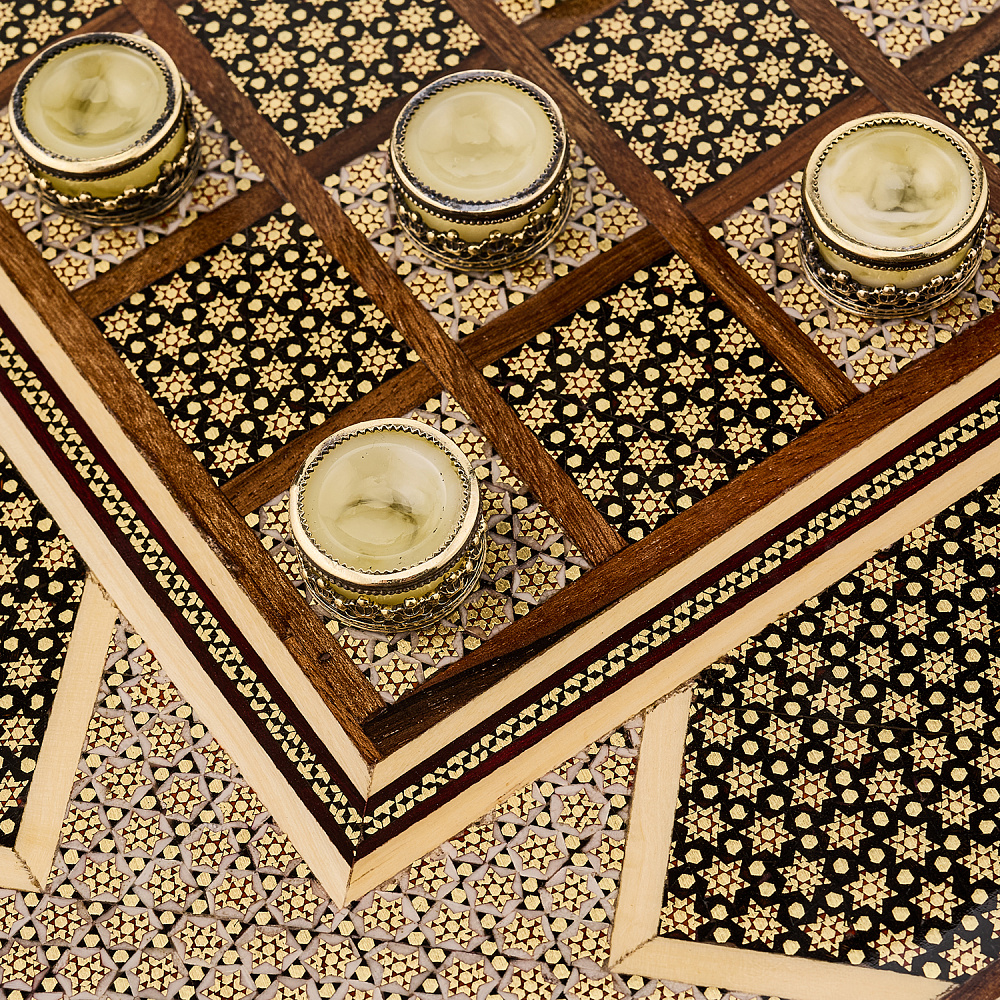 Нарды-шашки с янтарными фишками «Персидские» 49х25 см - интернет магазин Русь Велика я фото 12