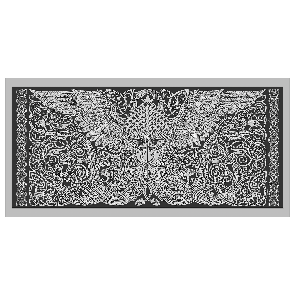 Шарф шерстяной «Русский витязь» 80х180 см - интернет магазин Русь Велика я 