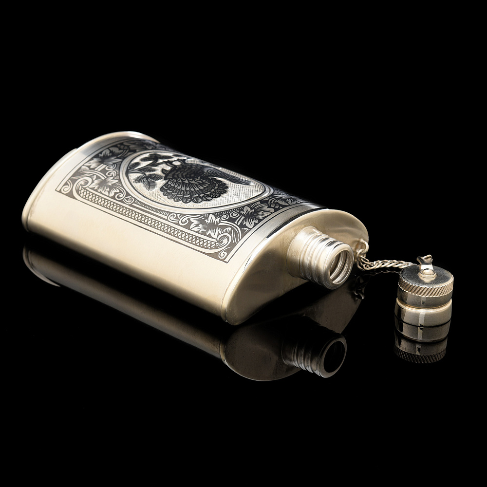 Фляжка из серебра 925*. Вес 198,46 г - интернет магазин Русь Велика я фото 3