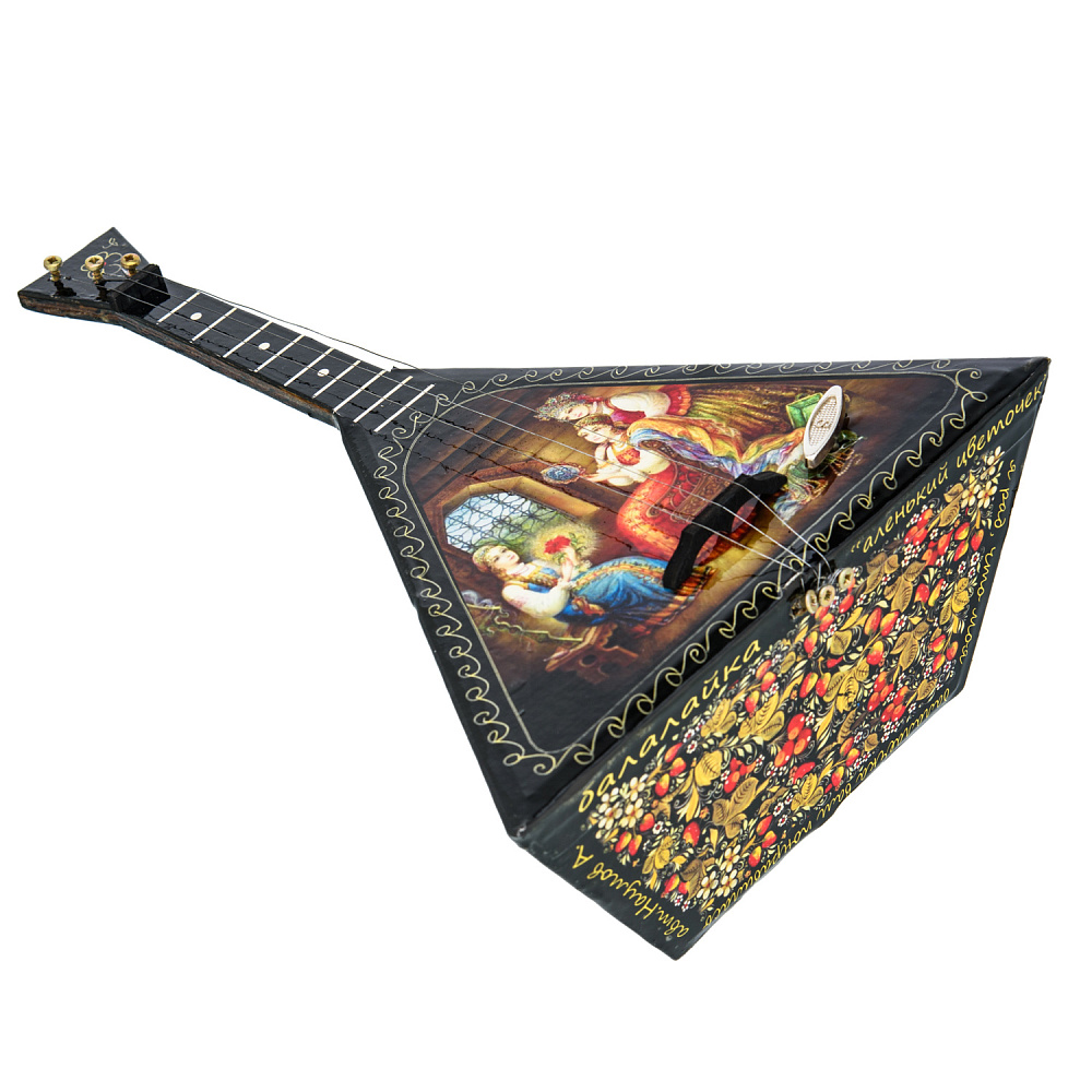 Балалайка сувенирная с росписью «Аленький цветочек» - интернет магазин Русь Велика я фото 5