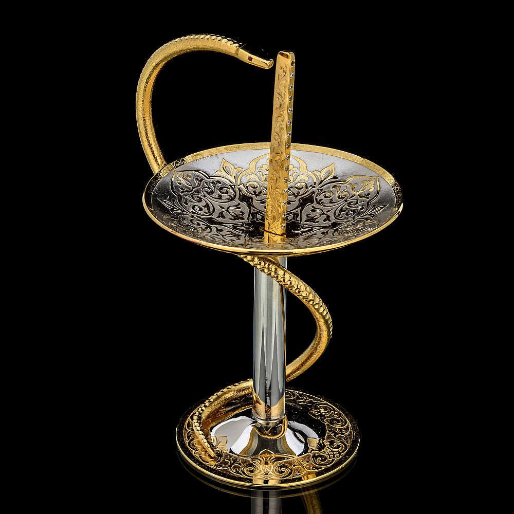 Змея Символ года 2025. Скальпель сувенирный в чаше. Златоуст - интернет магазин Русь Велика я 