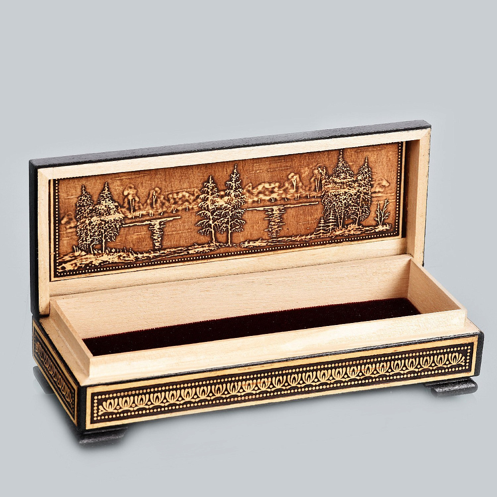 Деревянная шкатулка из бересты «Баллада на бересте» - интернет магазин Русь Велика я фото 1