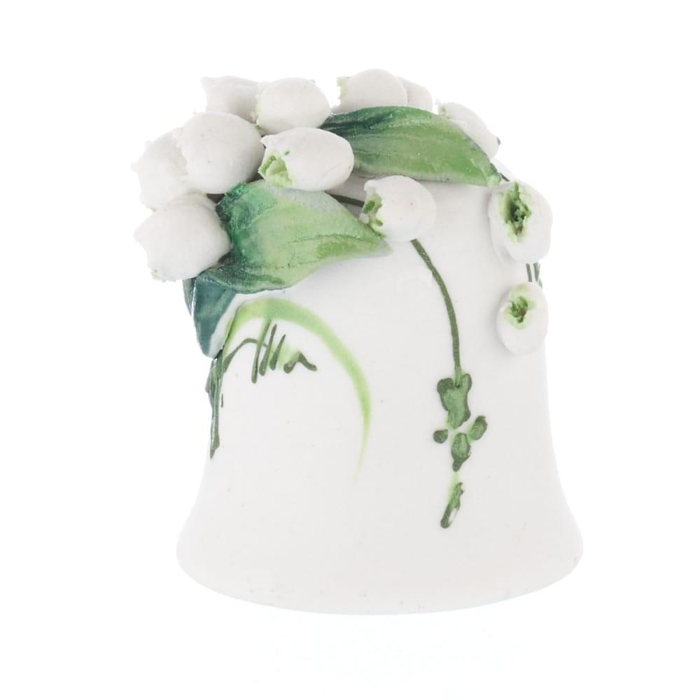 Наперсток фарфоровый «Цветы» с ручной лепкой - интернет магазин Русь Велика я фото 6