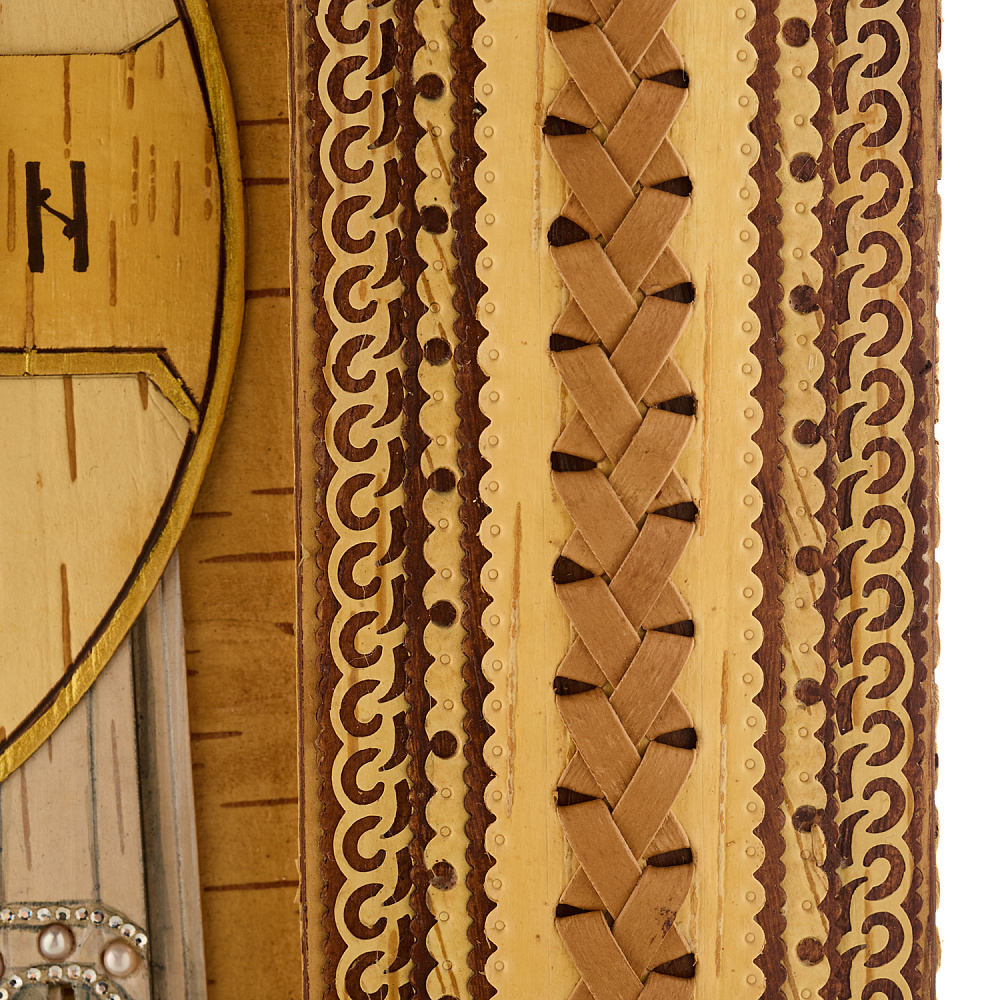 Икона из бересты «Спас Нерукотворный» 33х39 см - интернет магазин Русь Велика я фото 5