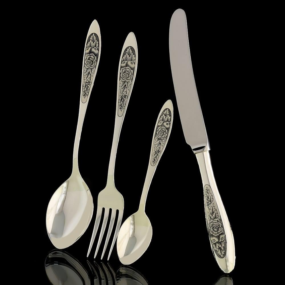 Столовый набор на 6 персон №5. Серебро 925* - интернет магазин Русь Велика я 