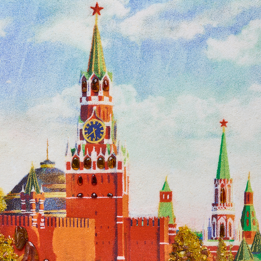 Картина янтарная «Вид на Кремль» 60х40 см - интернет магазин Русь Велика я фото 2