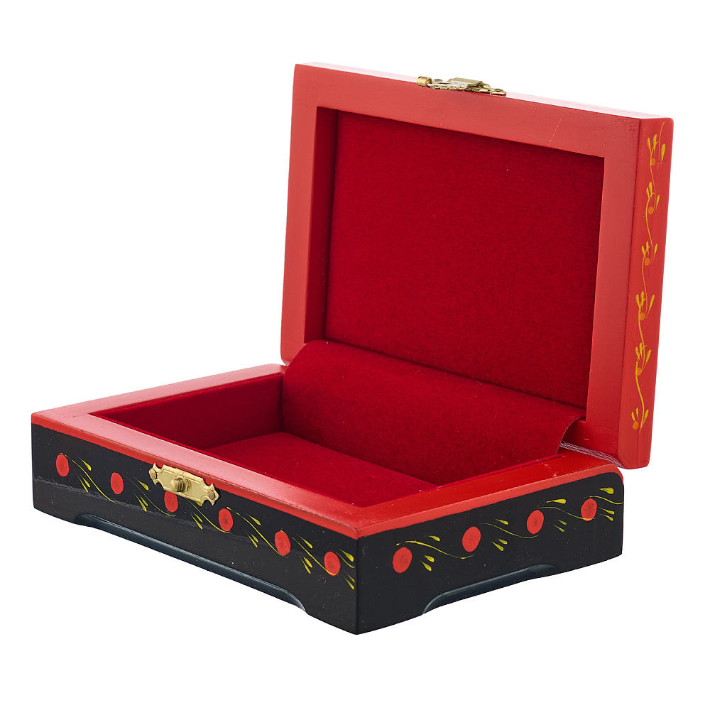 Шкатулка «Цветы». Хохлома - интернет магазин Русь Велика я фото 2