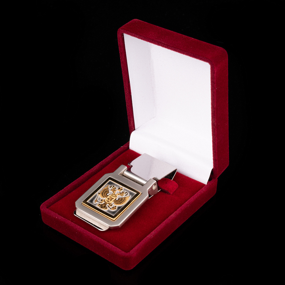 Зажим для денег «Герб РФ». Златоуст - интернет магазин Русь Велика я фото 1