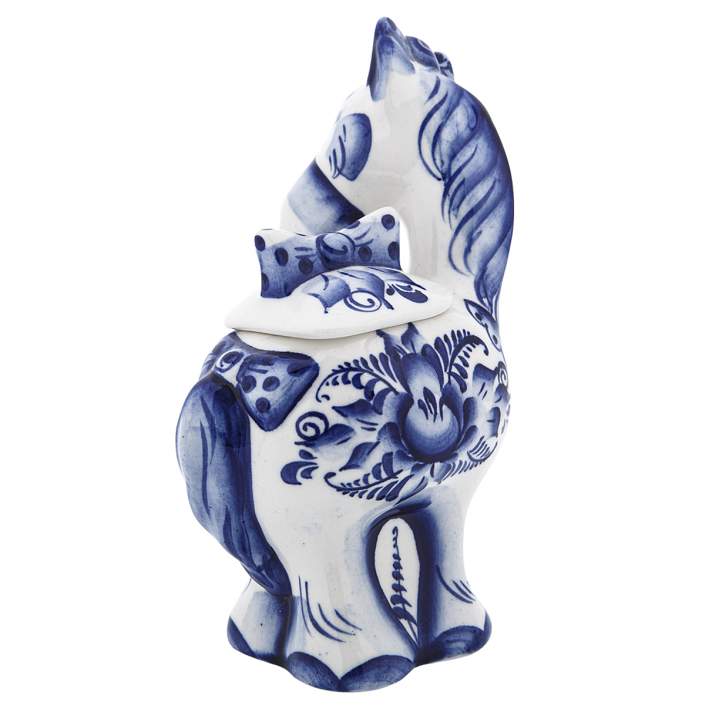 Статуэтка «Лошадь-красотка». Гжель - интернет магазин Русь Велика я фото 2