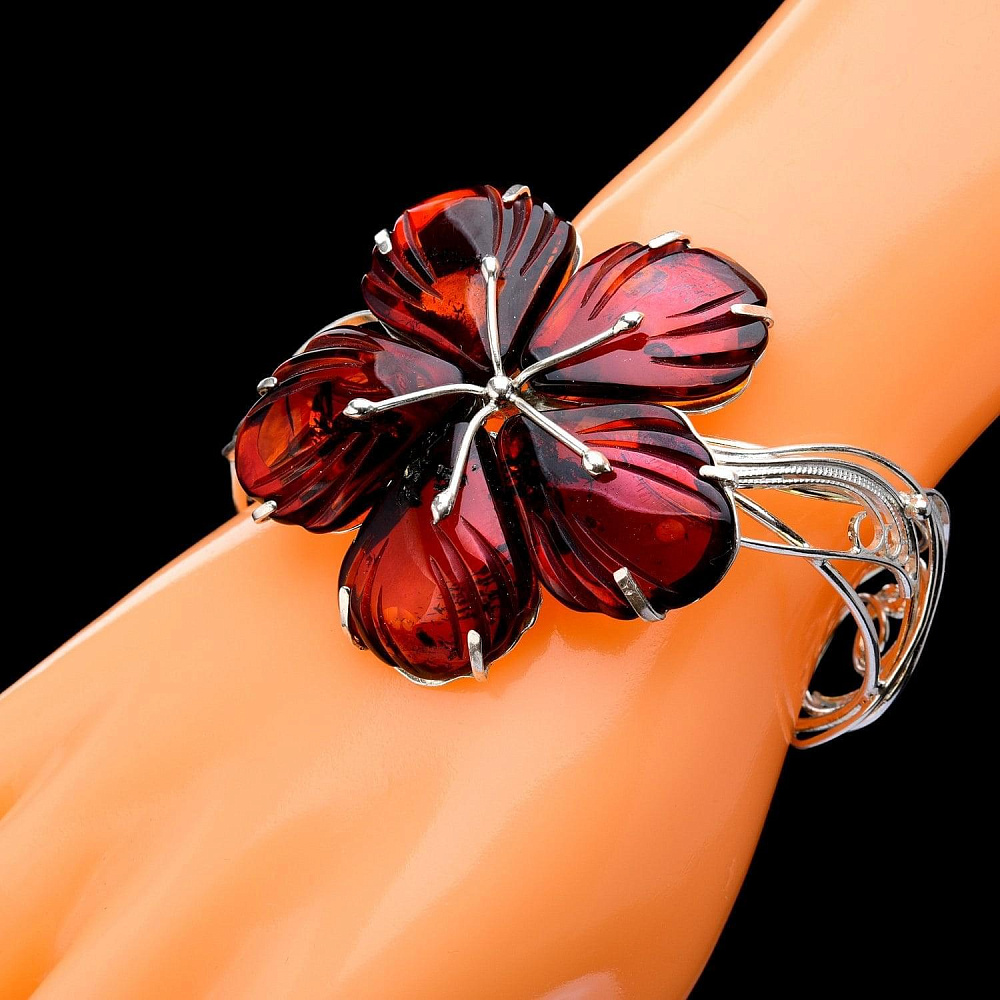 Браслет с янтарем 39,74 гр. Серебро 925* - интернет магазин Русь Велика я фото 1