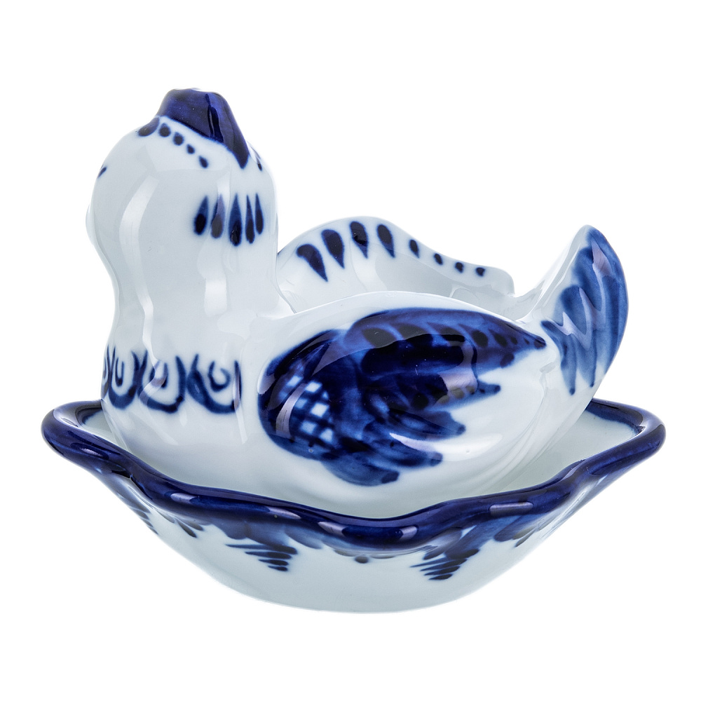 Подставка под яйцо «Цыпа». Гжель - интернет магазин Русь Велика я фото 3